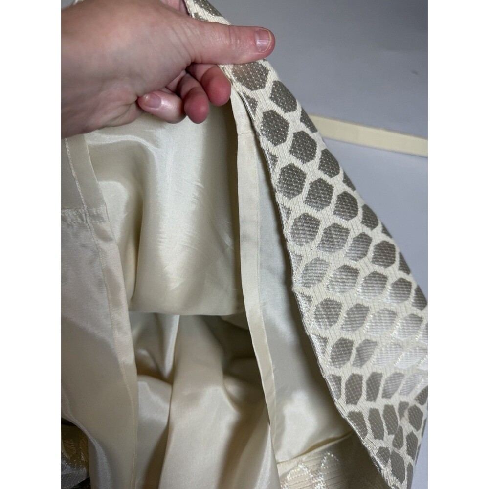 Eliza J Metallic Jacquard Fit & Flare Dress Belted Size 6 - Picture 11 of 16